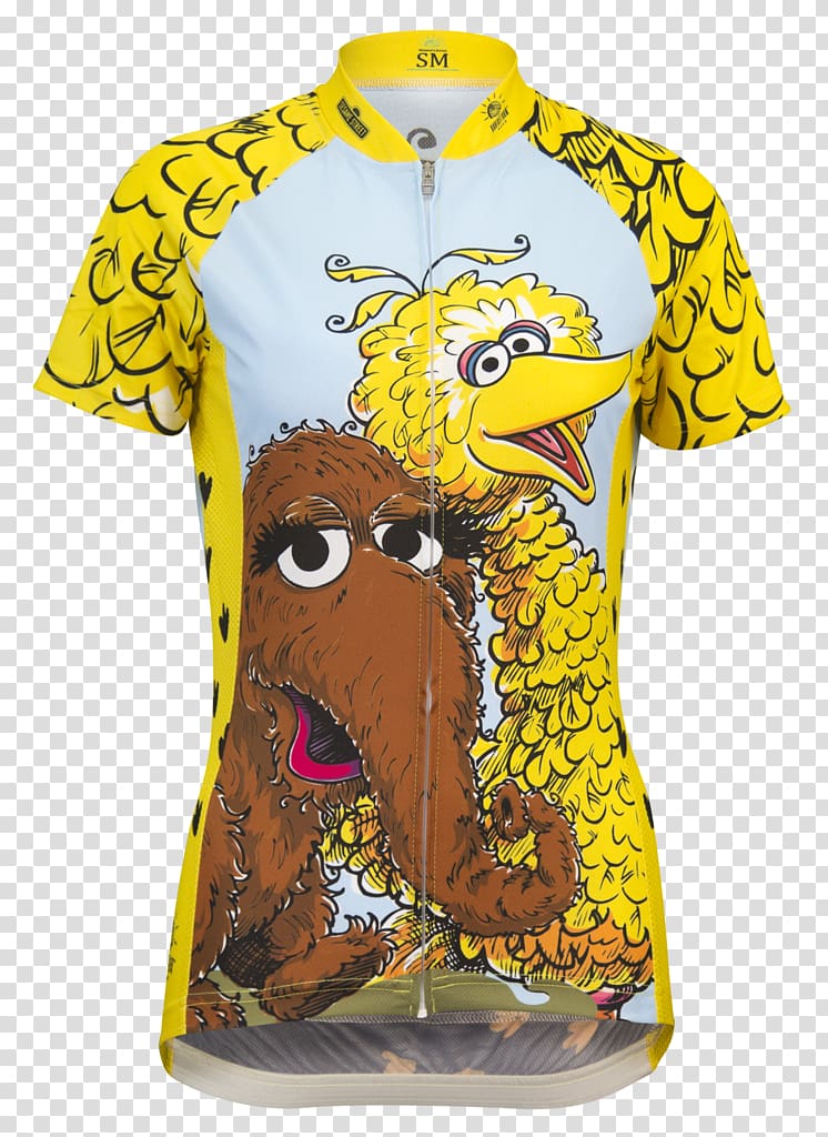 Cycling jersey T-shirt Big Bird Mr. Snuffleupagus, T-shirt transparent background PNG clipart