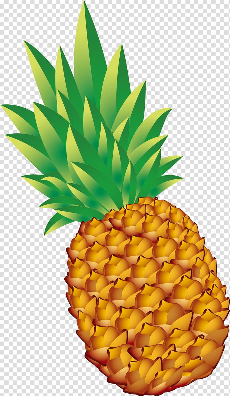 Pineapple Vegetarianism Fruit, Hand painted yellow pineapple transparent background PNG clipart