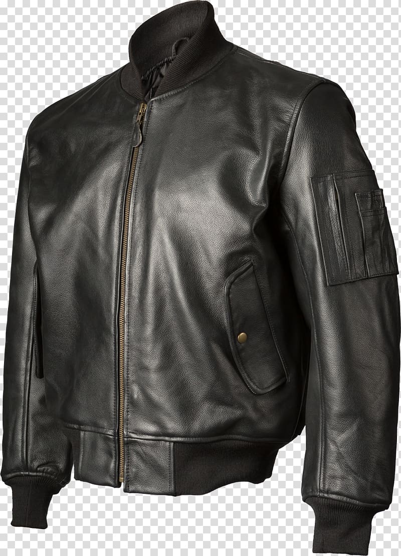 Leather jacket Clothing Flight jacket, jacket transparent background PNG clipart