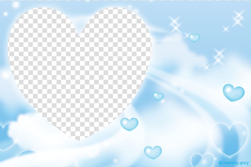 blue heart illustration, Vecteur, Mood Frame transparent background PNG clipart
