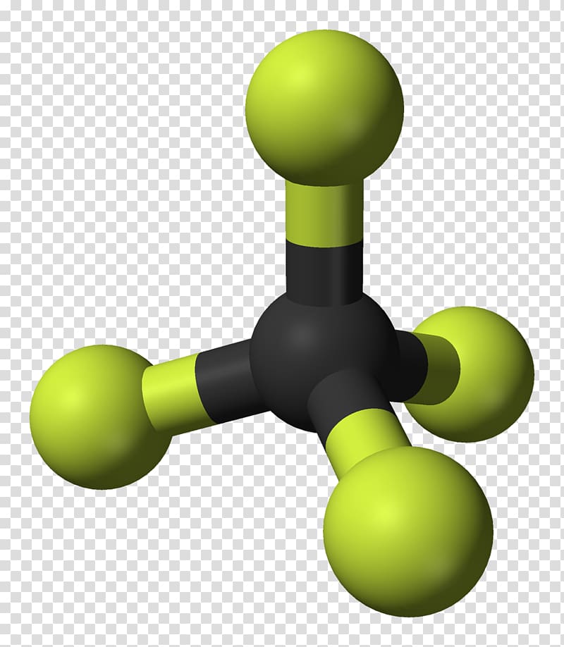 Tetrafluoromethane Ball-and-stick model Molecular geometry Xenon tetrafluoride Molecule, molecule transparent background PNG clipart