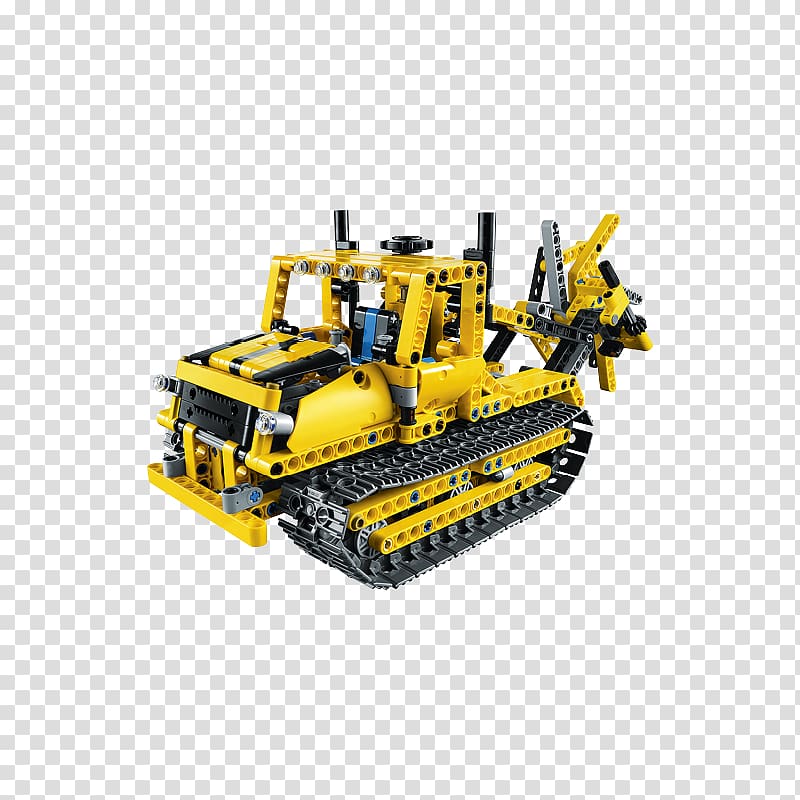 Bulldozer LEGO Technic 42028 Construction set, bulldozer transparent background PNG clipart