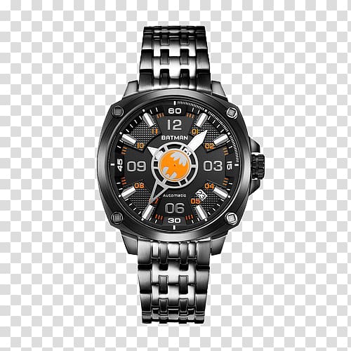 Batman Mechanical watch Automatic watch Swatch, odm Batman fully mechanical watch transparent background PNG clipart