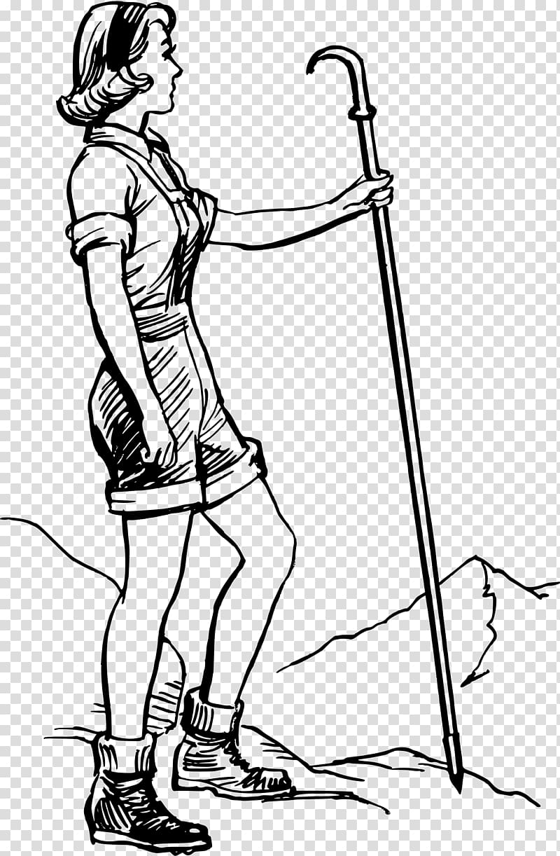 Hiking Drawing Woman , hiking transparent background PNG clipart