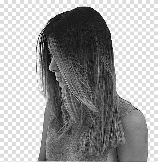 Ombré Hair coloring Human hair color Grey Brown hair, hair transparent background PNG clipart