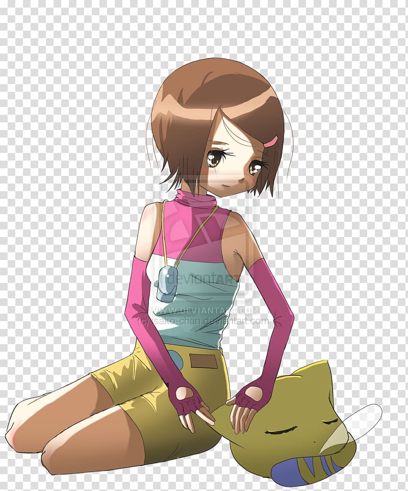 Kari Kamiya Gatomon Tai Kamiya Nyaromon Digimon, digimon transparent background PNG clipart