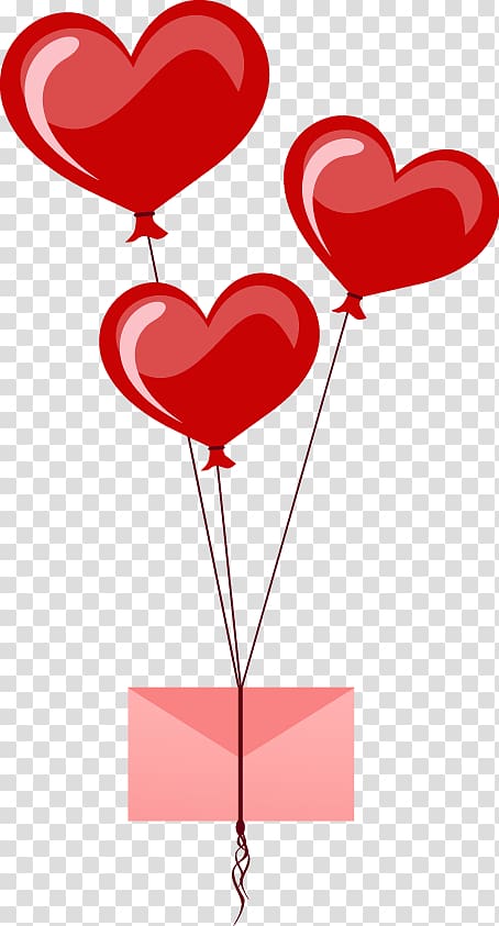 Heart Balloon Valentines Day , Heart-shaped balloons transparent background PNG clipart