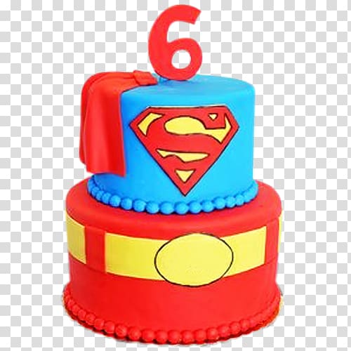 Superman Batman Birthday cake Cupcake Chocolate cake, passion fruit transparent background PNG clipart