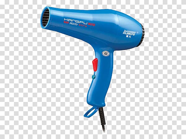 Hair dryer Toshiba Engineering plastic Panasonic Flame retardant, Blue round mouth Hair Dryer transparent background PNG clipart