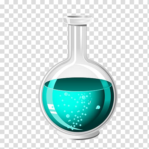 green liquid in laboratory tube, Laboratory flask Chemistry Erlenmeyer flask , Bottle material transparent background PNG clipart