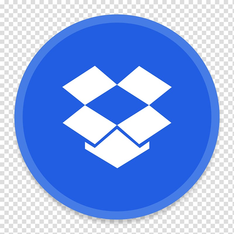 blue computer icon area symbol, DropBox transparent background PNG clipart