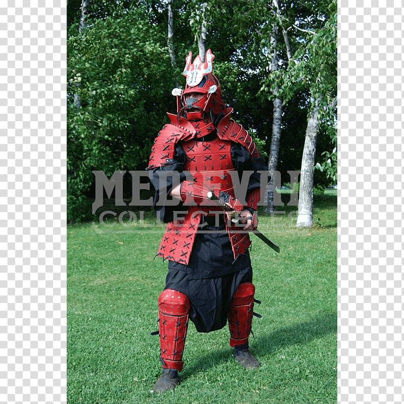 larp samurai Japanese armour Middle Ages Knight, Samurai armor transparent background PNG clipart