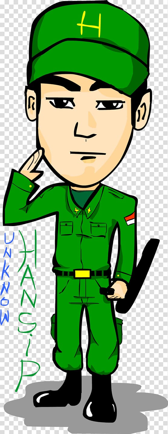 Hansip Cartoon Animaatio , uniforms transparent background PNG clipart