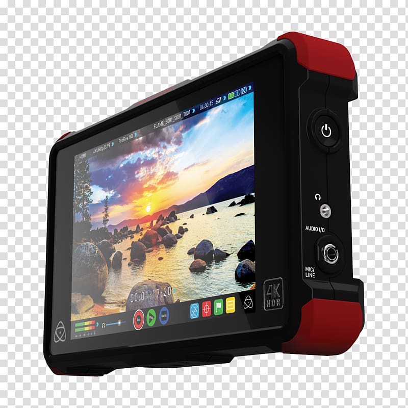 Computer Monitors Atomos Ninja Flame Apple ProRes 4K resolution HDMI, Camera transparent background PNG clipart