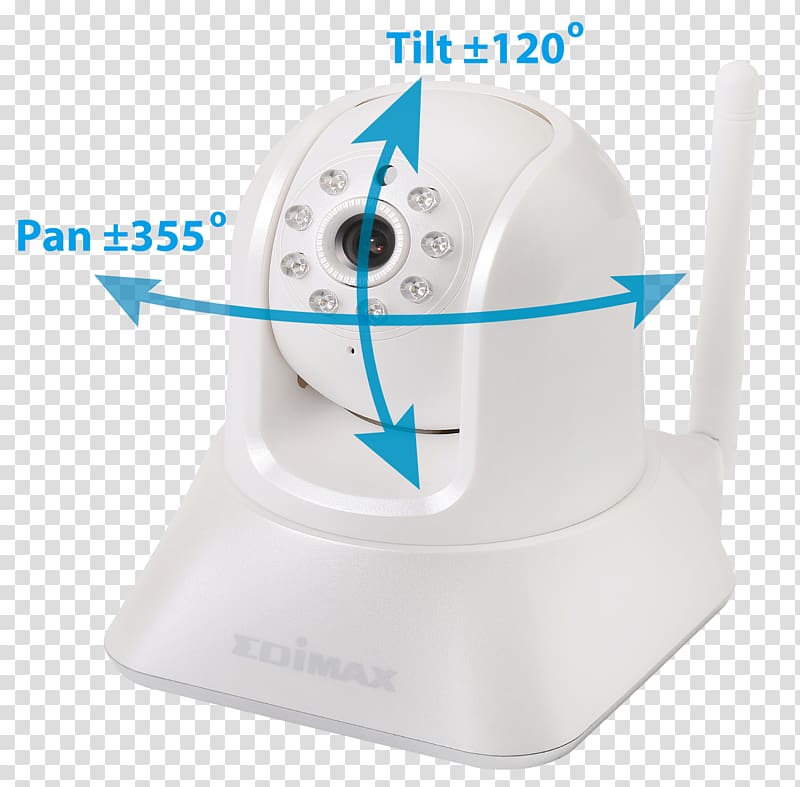 Smart HD Wi-Fi Pan/Tilt Network Camera with Temperature & Humidity Sensor, Day & Night IC-7113W IP camera Pan–tilt–zoom camera, Camera transparent background PNG clipart
