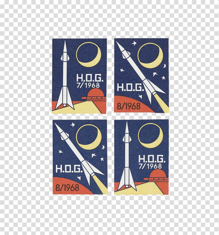 Graphic design Postage Stamps Illustration, Rocket launching transparent background PNG clipart