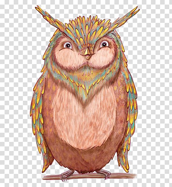 Owl Drawing Feather Illustration, owl transparent background PNG clipart