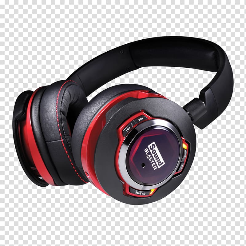Xbox 360 Wireless Headset Creative Sound Blaster EVO ZxR Headphones Creative Labs, headphones transparent background PNG clipart