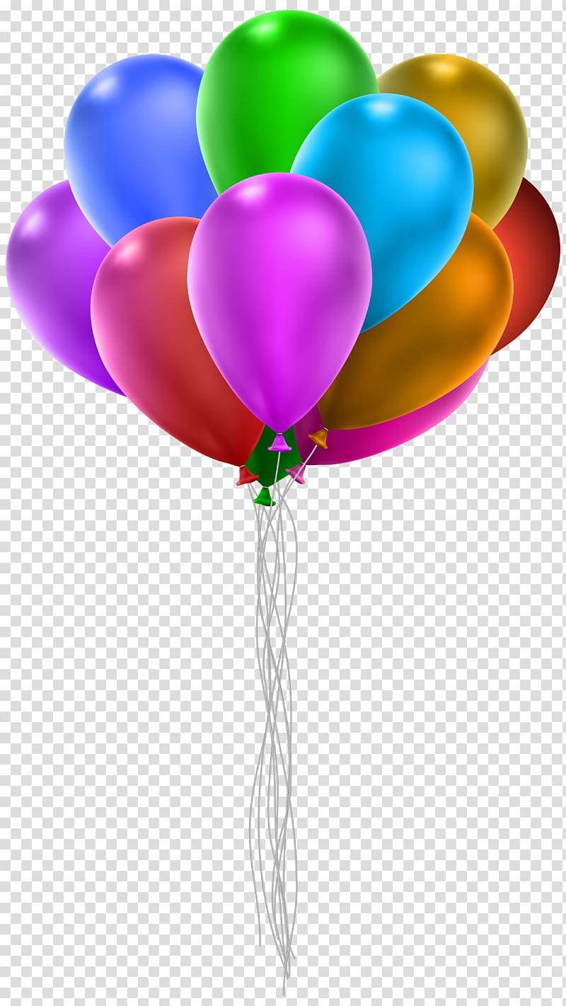 bundle of balloons with strings , Balloon , Balloon Bunch transparent background PNG clipart