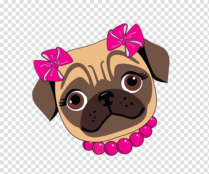 pug illustration, Pug Pit bull Puppy Logo Fawn, cute dog transparent background PNG clipart