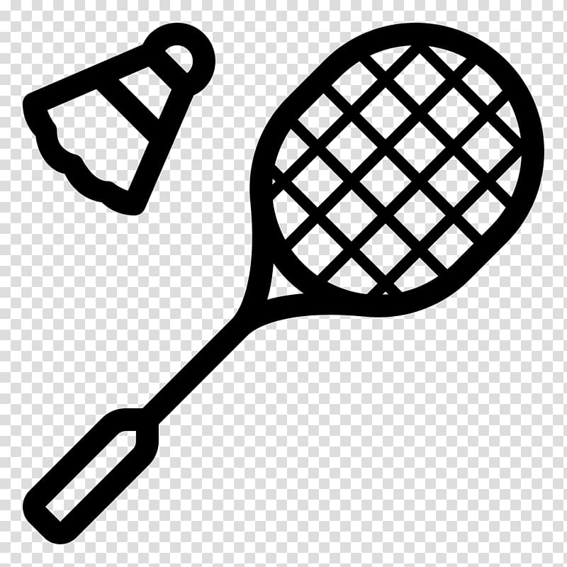 black and white badminton clip art