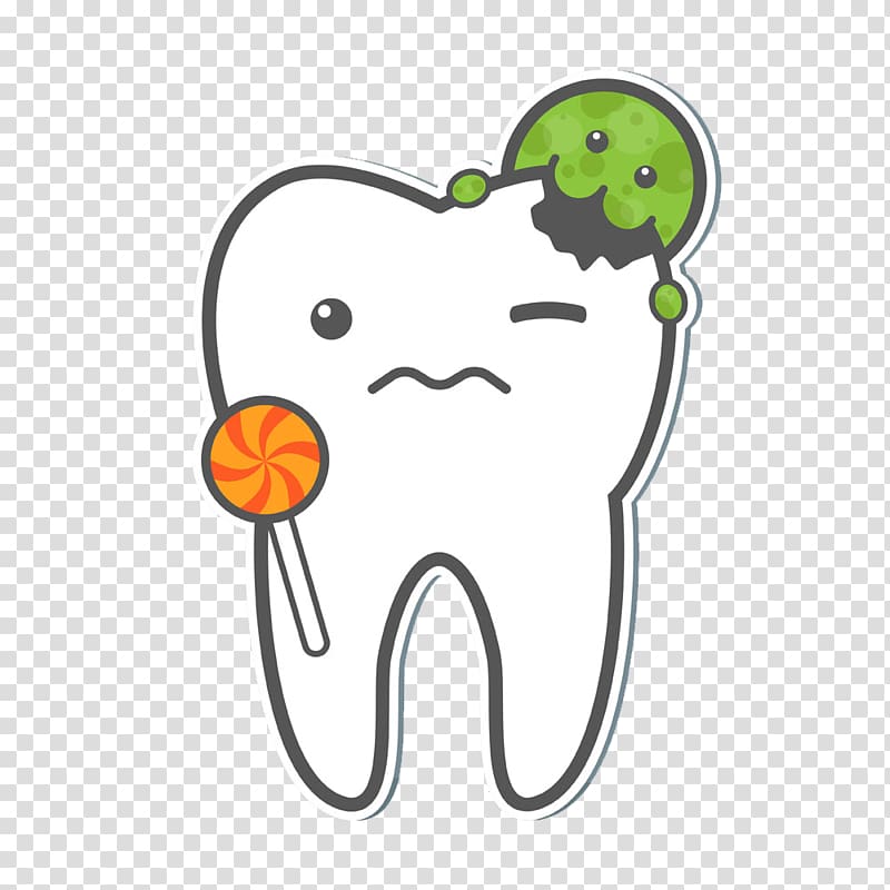 white tooth and candy illustration, Tooth decay Cartoon Dentistry, Is the worm\'s teeth transparent background PNG clipart