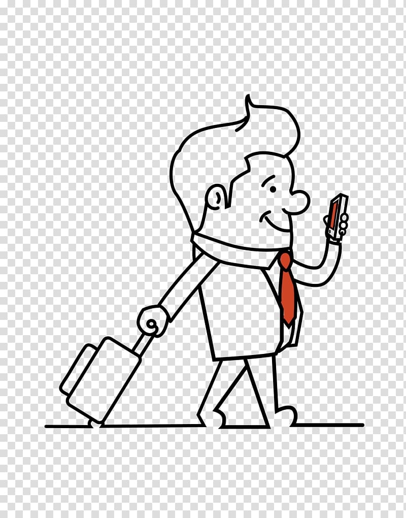 Travel Suitcase Pixabay, See the phone walking man transparent background PNG clipart