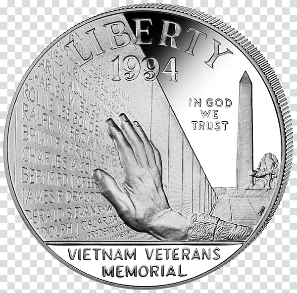 Dollar coin United States of America United States Dollar Silver coin, vietnam veterans transparent background PNG clipart