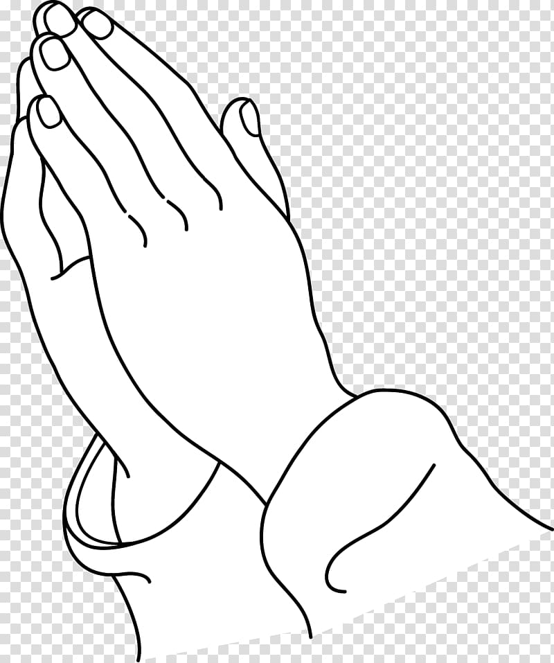 Praying Hands Prayer , Hand Line Art transparent background PNG clipart