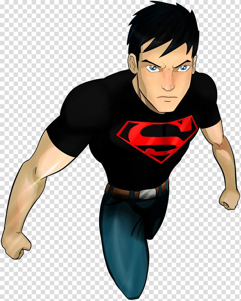 Superman Young Justice Cartoon, superman transparent background PNG clipart