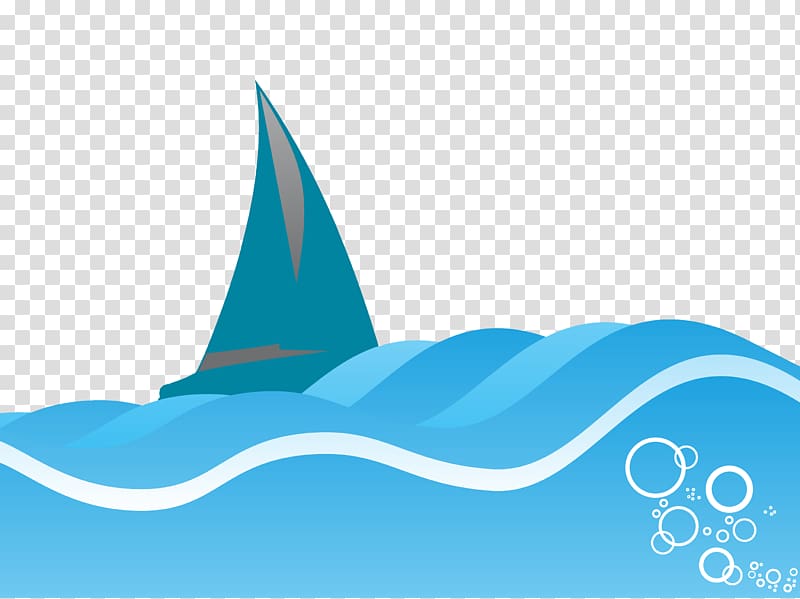 Logo Sailing ship, Sailing on the surging sea transparent background PNG clipart