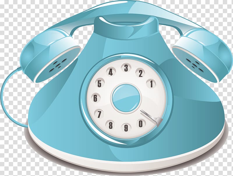 Telephone call Landline Handset, Blue Phone transparent background PNG clipart