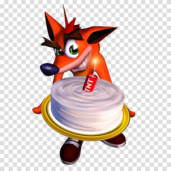 Crash Bandicoot: The Huge Adventure Crash Bandicoot: The Wrath of Cortex PlayStation Birthday cake, Crash Bandicoot transparent background PNG clipart