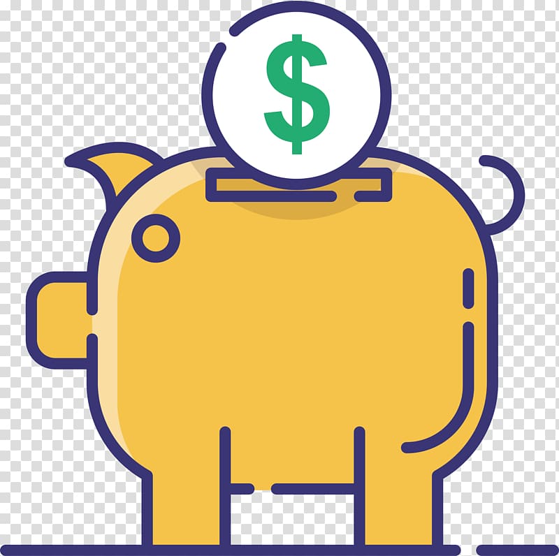 Piggy bank Money, Yellow piggy piggy bank transparent background PNG clipart