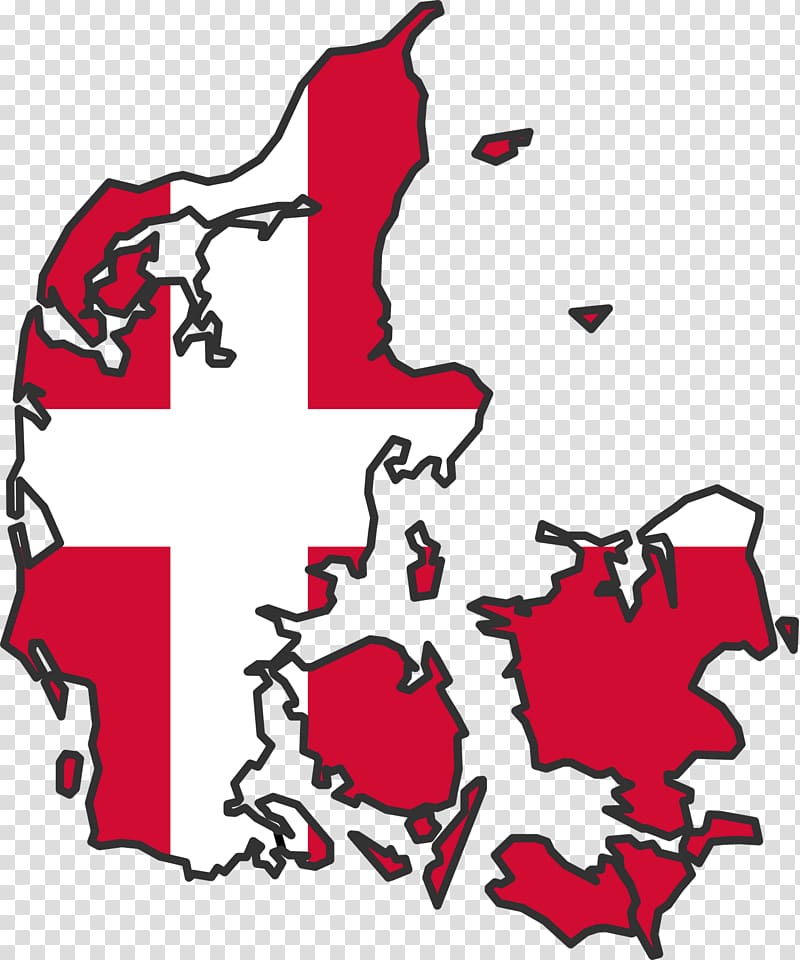 Blank map Flag of Denmark , country transparent background PNG clipart
