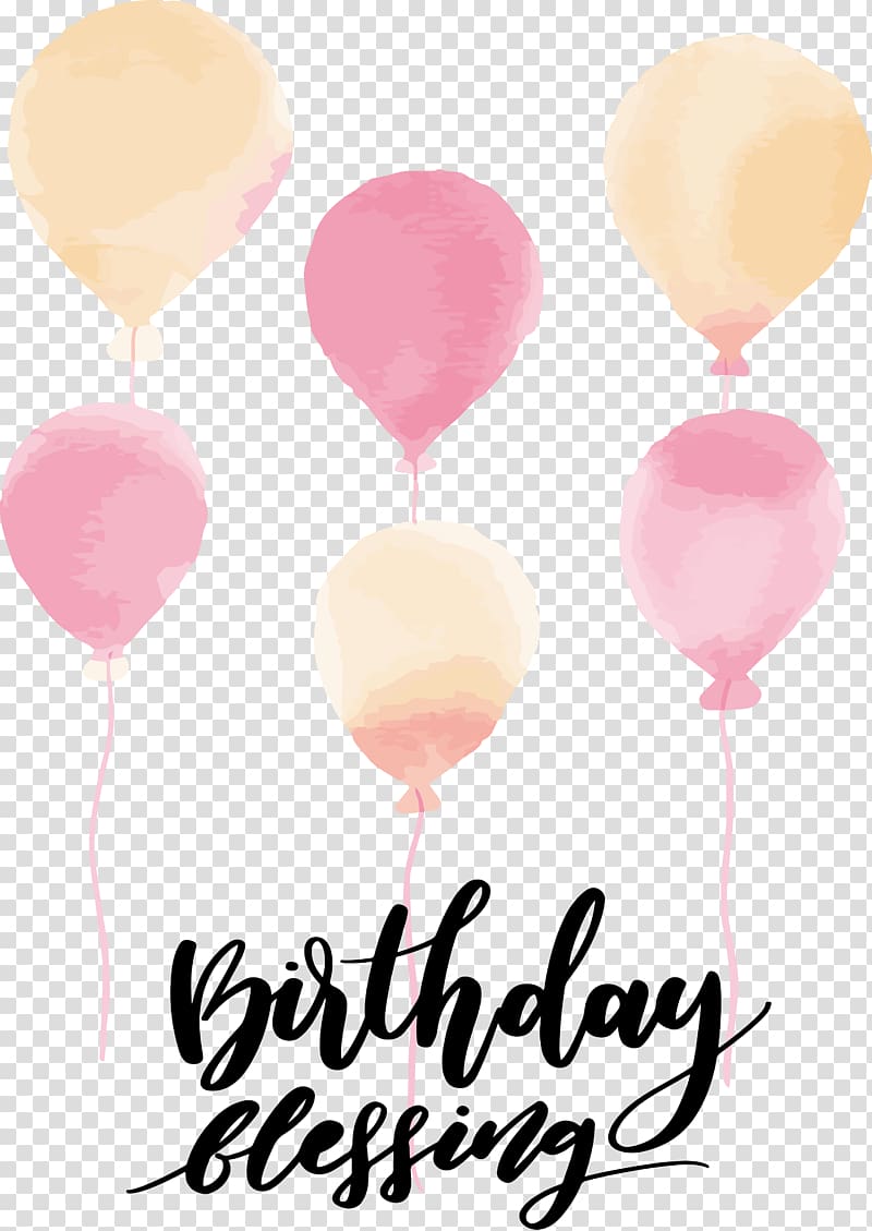 Watercolor painting Balloon Computer file, Pink watercolor balloons transparent background PNG clipart