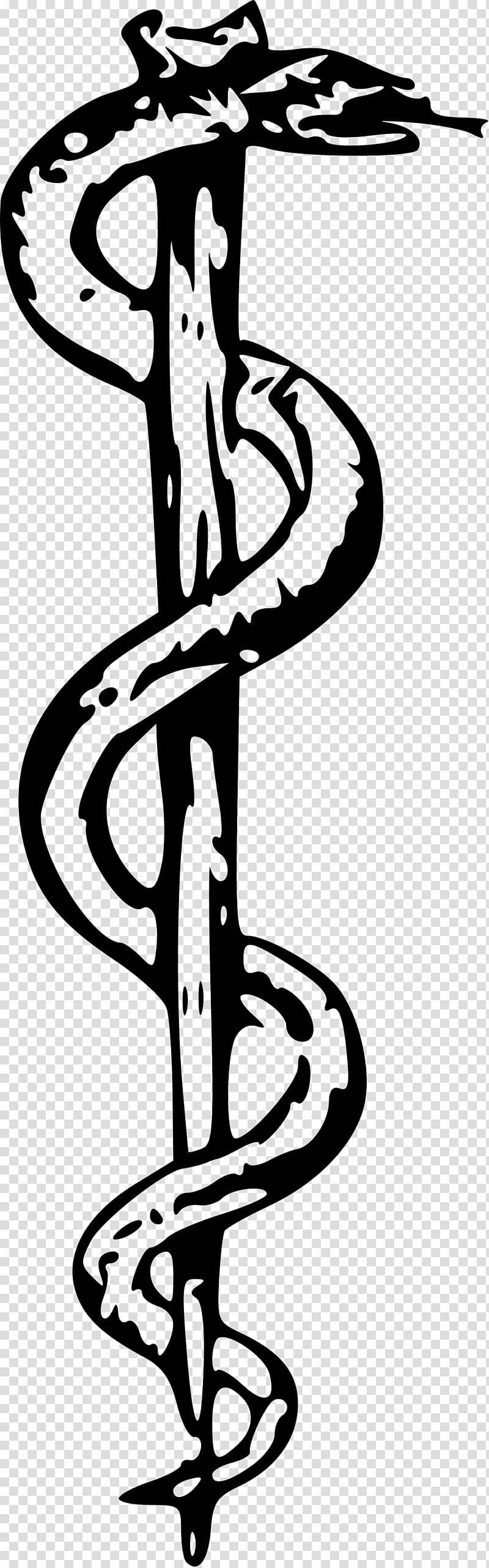Staff of Hermes Rod of Asclepius Caduceus as a symbol of medicine, snake transparent background PNG clipart
