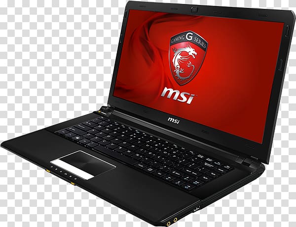 Laptop MSI GE70-009US , Intel Core i7-4702, 35.6cm Screen Display, Notebook with 8GB Memory, 750GB Hard Drive + 128GB SSD, Windows 8 Micro-Star International Computer, Laptop transparent background PNG clipart