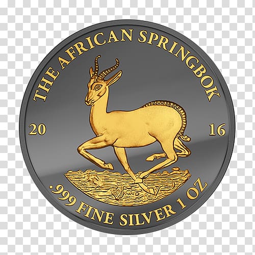 Gabon Gold African Springbok silver coin African Springbok silver coin, gold transparent background PNG clipart