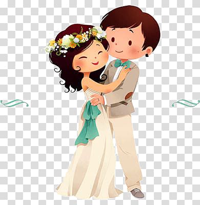 newly married couple transparent background PNG clipart