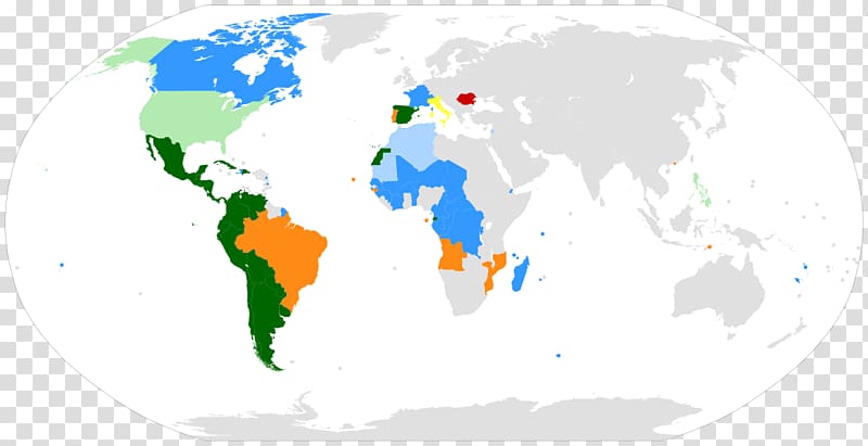 World Geographical distribution of French speakers Francophonie Language, WORLD transparent background PNG clipart