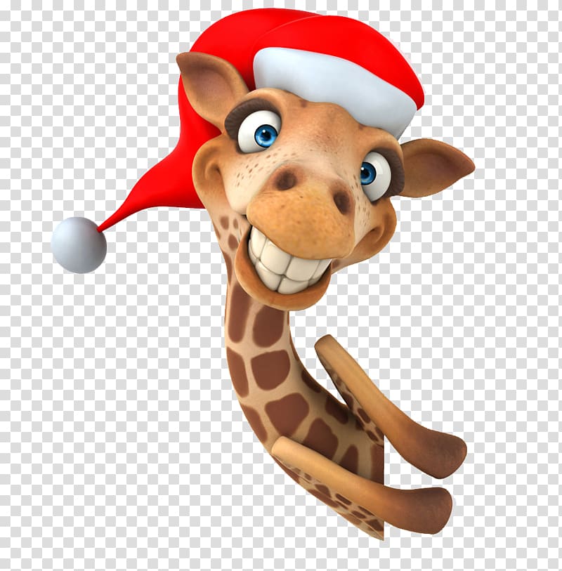 giraffe with a hat transparent background PNG clipart