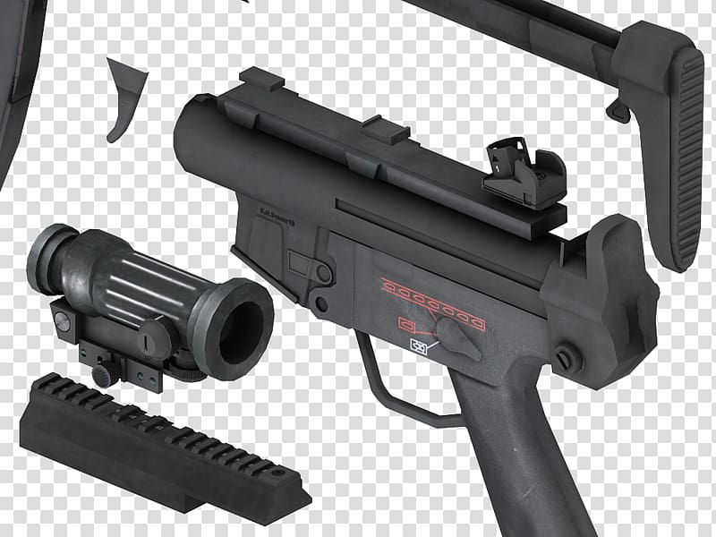 Trigger Heckler & Koch MP5 Firearm Airsoft Submachine gun, assault rifle transparent background PNG clipart