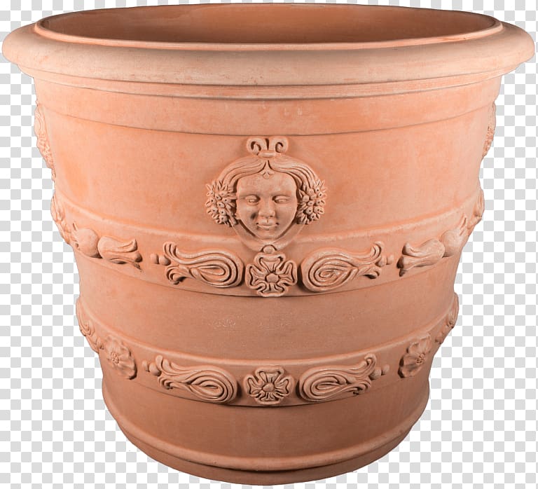 Terracotta Impruneta Ceramic Pottery Flowerpot, vase transparent background PNG clipart