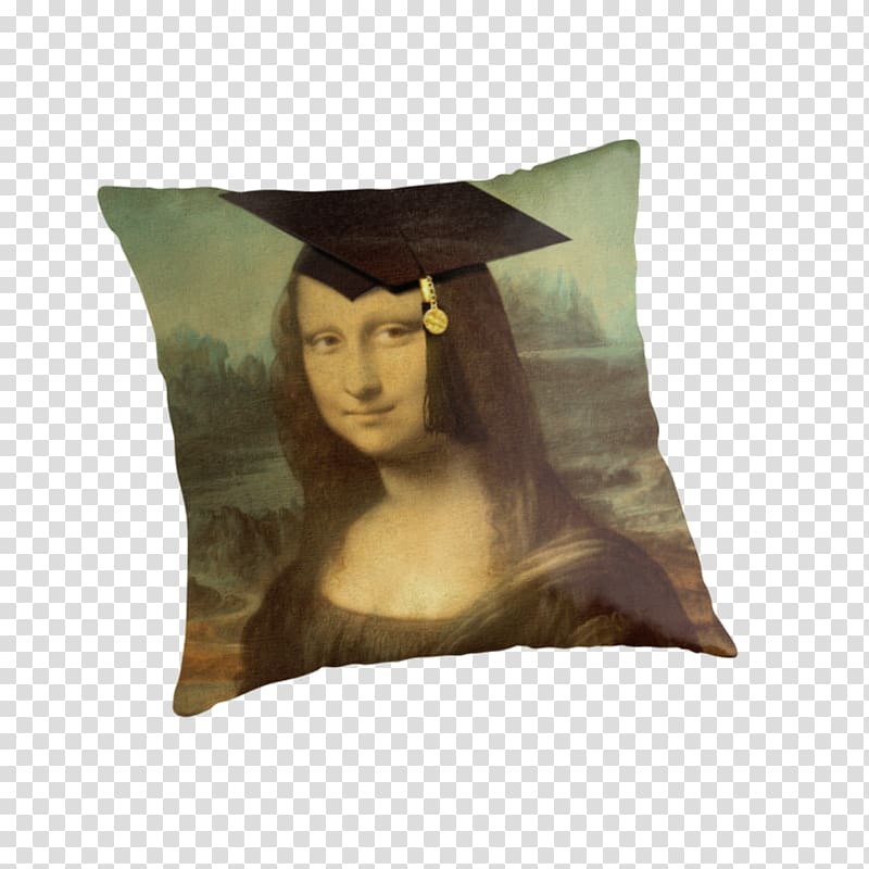 Mona Lisa Smile Throw Pillows Cushion Blanket, Mona Lisa transparent background PNG clipart