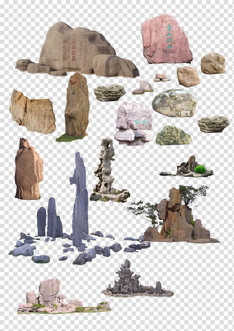 u5047u5c71u5de5u7a0b Rock u5eadu77f3 Garden Landscape, Stone material transparent background PNG clipart