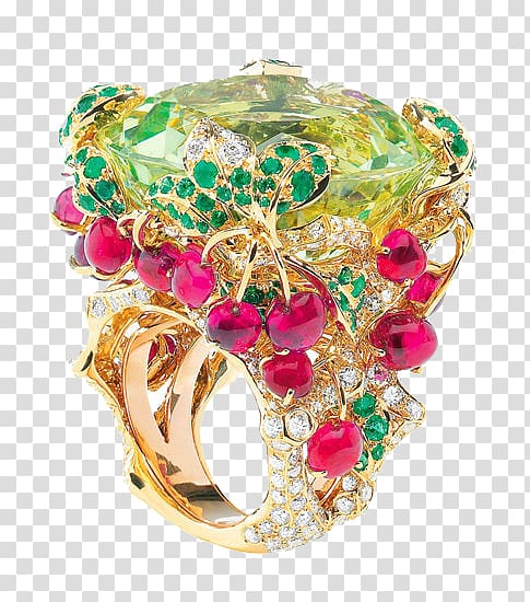 Jewellery Ring Gemstone Costume jewelry Christian Dior SE, Flowers gemstone rings transparent background PNG clipart