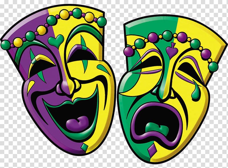 Mardi Gras in New Orleans Mask Comedy Tragedy, mask transparent background PNG clipart