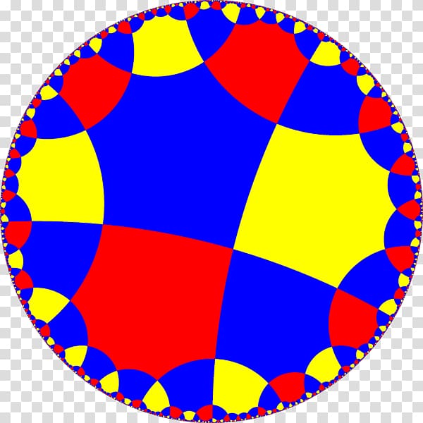 Uniform tilings in hyperbolic plane Hyperbolic geometry Octagonal tiling Schläfli symbol, 34612 Tiling transparent background PNG clipart