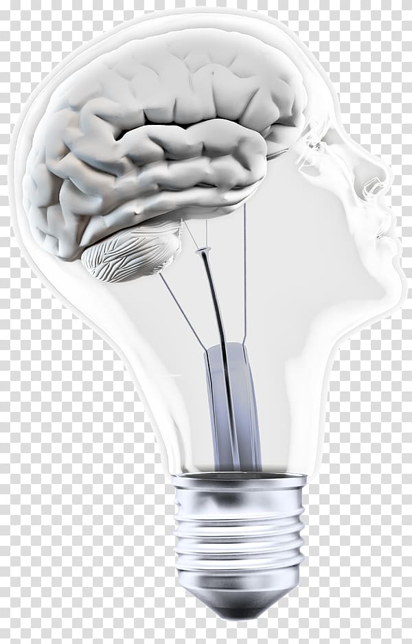 Incandescent light bulb Brain, brain bulb transparent background PNG clipart